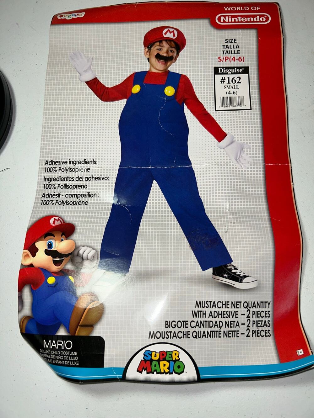 Disguise Nintendo Super Mario Kids Costume Size Small 4–6 like new